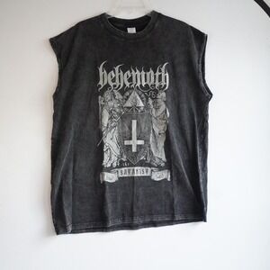 Behemoth The Satanist Band Muscle Tee Mens XL Charcoal Grey Graphic Tank Top